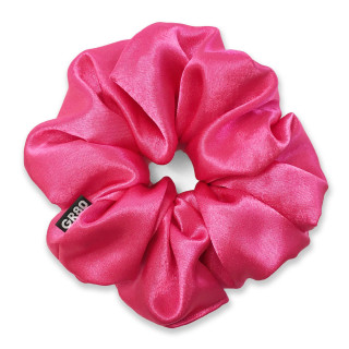 Óriás méretű, prémium minőségű, pink színű szatén selyem scrunchie / hajgumi. Átmérője kb. 16-17 cm