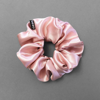 Rosegold színű szatén selyem hajgumi | scrunchie. Prémium minőségű. Átmérője kb. 12 cm