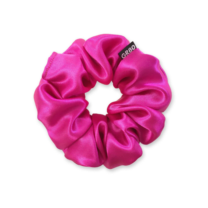 Prémium minőségű, magenta (ciklámen) színű szatén selyem scrunchie / hajgumi. Átmérője kb. 12 cm