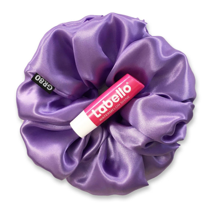 Milka-lila elegáns hatalmas méretű, prémium minőségű selyemszatén hajgumi scrunchie.