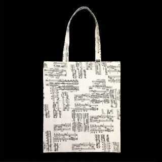 Kotta hangjegy mintás tote bag vászontáska, pamut bevásárló öko szatyor, textil táska francia varrással. Vállra akasztható