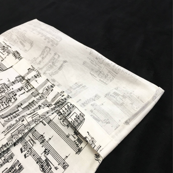 Ajándék férfiaknak is! Kotta mintás vászontáska 100% pamutból. Elegáns textil szatyor. No waste