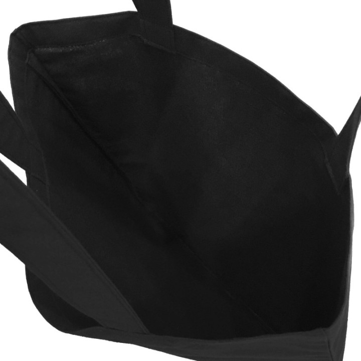 Fekete egyszínû BASIC vászontáska, textil szatyor