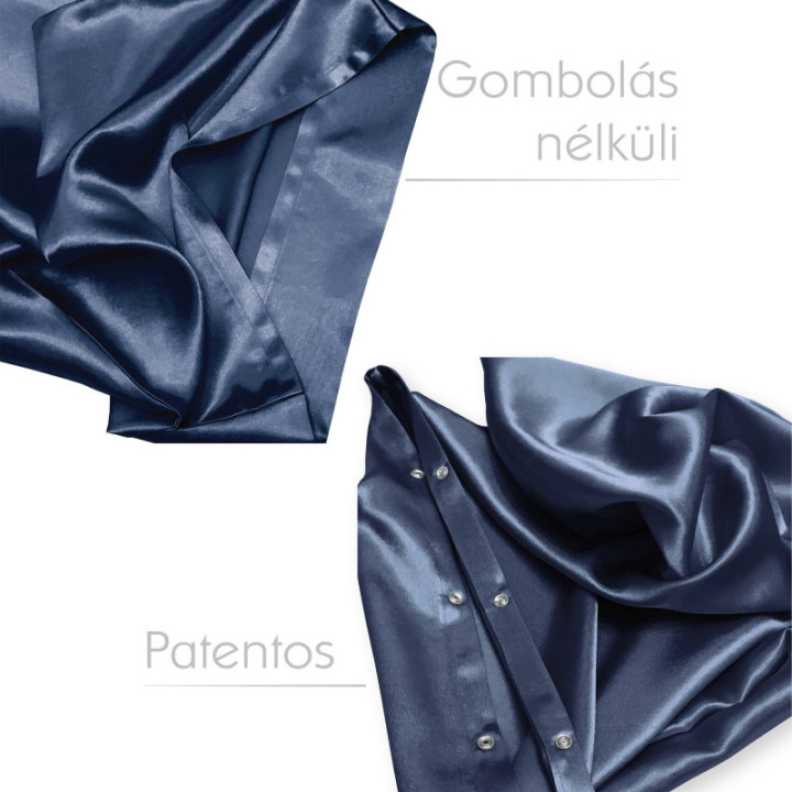 Patentos és gombolás nélkül változatban rendelhető szaténselyem párnahuzat