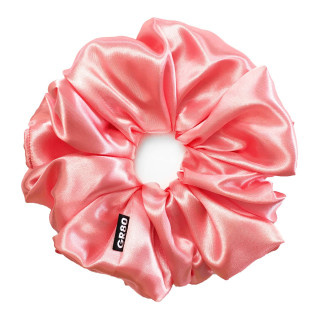 Óriás méretű szatén selyem hajgumi. Kíméletes a hajhoz! Minőségi, elegáns scrunchie. Lazac színű