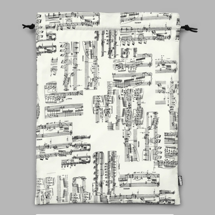 Textil kenyeres zsák, frissen tartja a péktermékeket. PUL-lal bélelt és mosható. Kívül kotta mintás