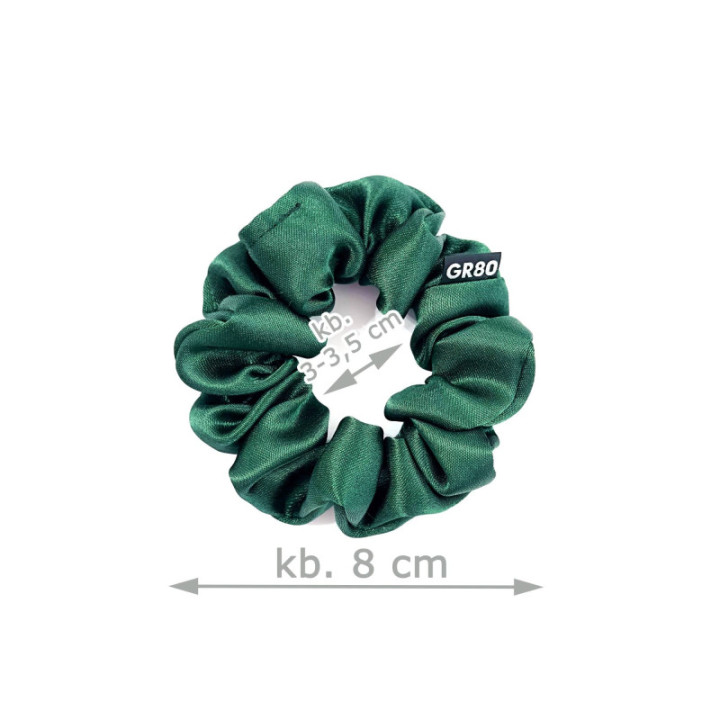 S-es kicsi hajgumi. Kézzel készült minőségi selyem scrunchie. A legjobb mini hajgumi! Elegáns sötétzöld szatén hajdísz
