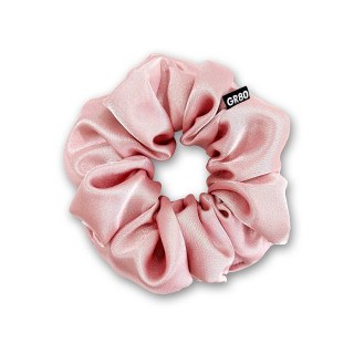 Szatén hajgumi. Mályva színű, kiváló minőségű selyem scrunchie. Kíméletes a hajhoz