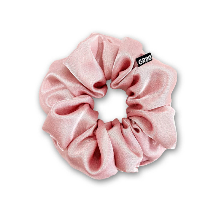 Szatén hajgumi. Mályva színű, kiváló minőségű selyem scrunchie. Kíméletes a hajhoz