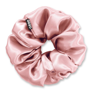 Nagy szatén selyem hajgumi, mályva púder rózsaszín. XL scrunchie