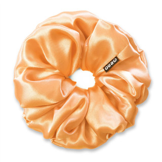Selyem hajgumi scrunchie, óriás XXL méretű szatén hajgumi. Minőségi, hajkímélő. Barack színű