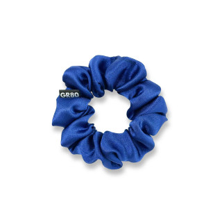 Mini scrunchie királykék színben – kíméletes hajgumi kontyhoz, copfhoz, nem húzza a hajat, GR80 kézzel varrt termék
