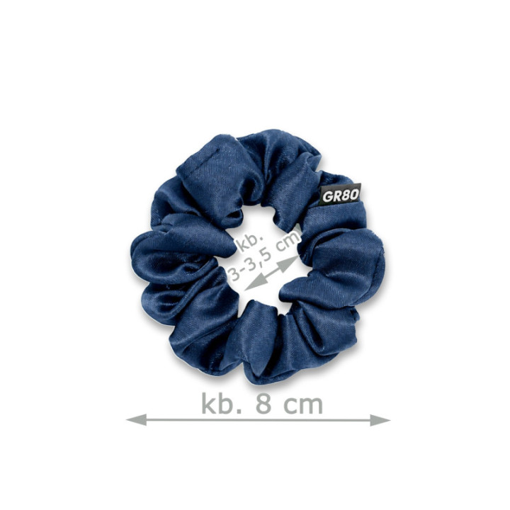 S-es kicsi hajgumi. Kézzel készült minőségi selyem scrunchie. A legjobb mini hajgumi! Elegáns sötétkék színű szatén hajdísz