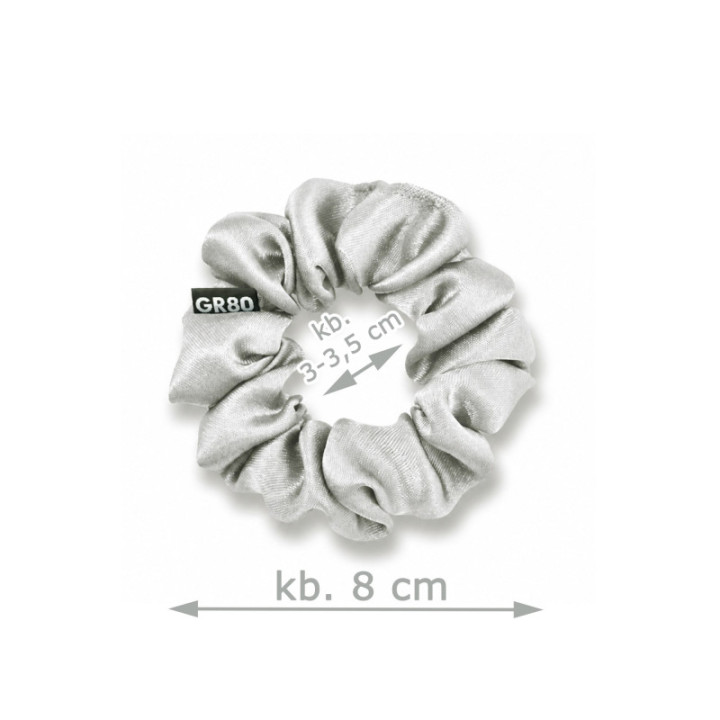 S-es kicsi hajgumi. Kézzel készült minőségi selyem scrunchie. A legjobb mini hajgumi! Elegáns világos szürke szatén hajdísz