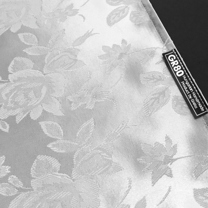Ezüst, jacquard rózsás, selyem brokát hegedű formahuzat 4/4-es és 3/4-es hegedűhöz