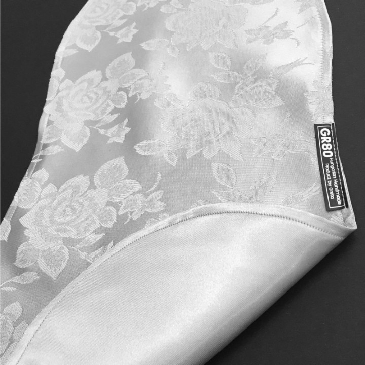 Szürke, jacquard selyem brokát, rózsás, elegáns hegedű takaró 4/4-es és 3/4-es hegedűhöz