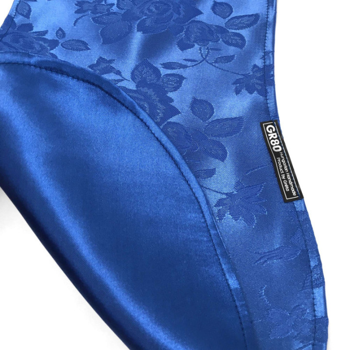 Királykék, jacquard brokát + selyem kombinációs elegáns hegedű takaró 4/4-es és 3/4-es hegedűhöz