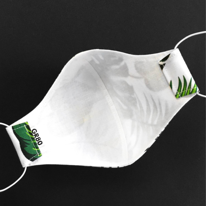 Levél mintás, 100% pamut maszk, textil maszk, mosható arcmaszk